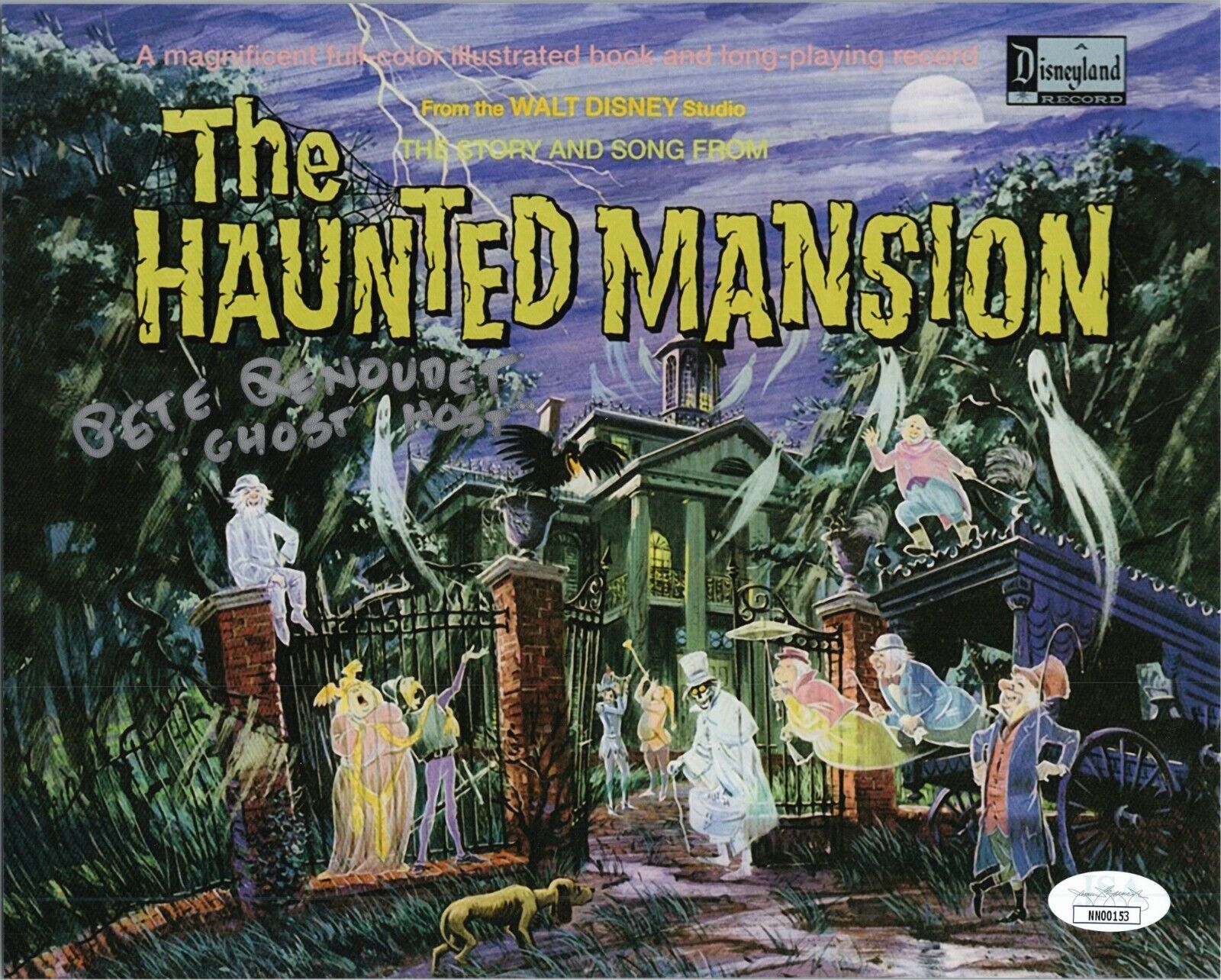 PETER RENADAY Auth.Hand-Signed HAUNTED MANSION GHOST HOST