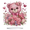 DIY Diamond Painting Valentine Rose Bear Acrylic Desktop Ornament