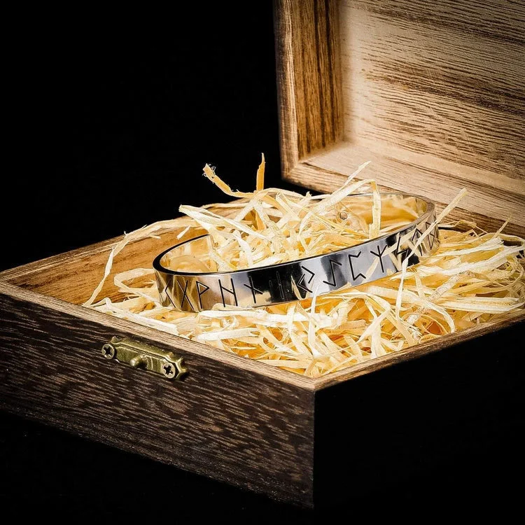 Coutureaura Nordic Rune Stainless Steel Bracelet