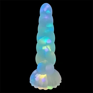 Pearlsvube Luminous Anal Plug With Sucker Multi Color Silicone Butt Sex Toys For Women