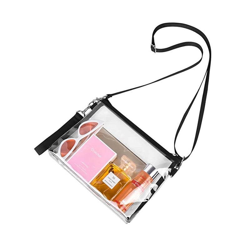 Transparent PVC Crossbody Bag Waterproof Coin Purse Stadium Sports Bag Portable Portable Storage Bag
