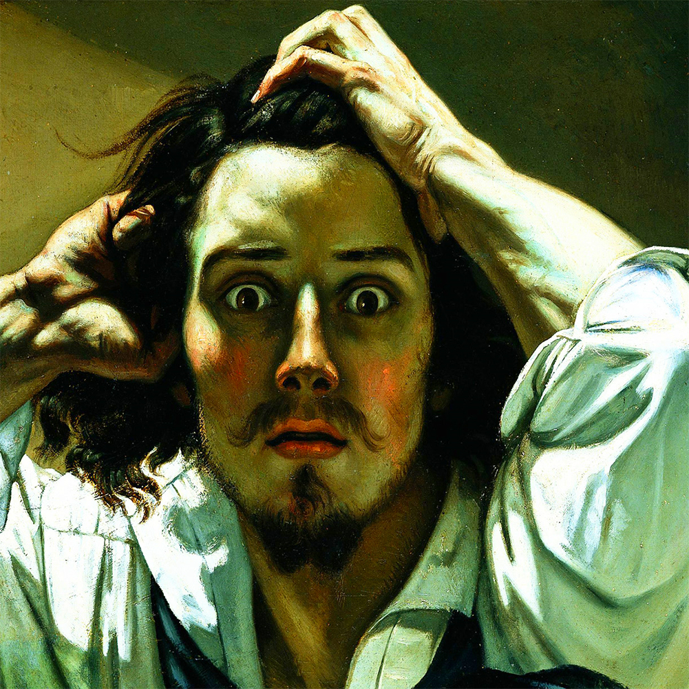 

40*40CM - Round Drill Diamond Painting - The Desperate Man, 501 Original