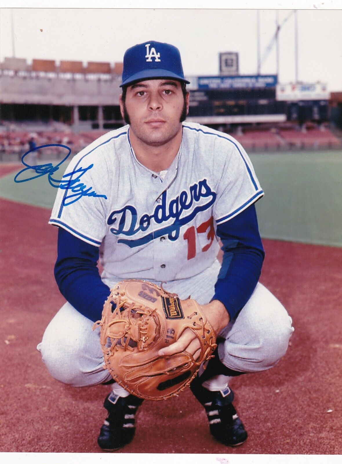 JOE FERGUSON LOS ANGELES DODGERS ACTION SIGNED 8x10