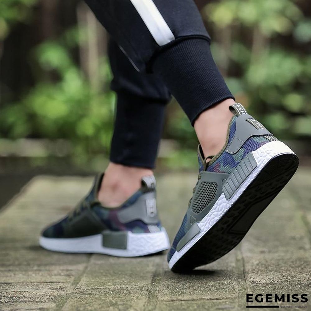 Men Casual Army Green Camouflage Footwear Sneakers Shoes | EGEMISS