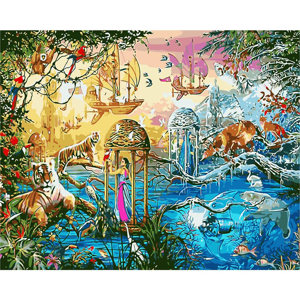

40*50CM Paint By Numbers-Animal Landscape, 501 Original