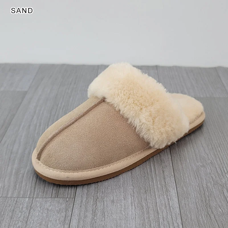 Vstacam Fashion Women Natural Sheep Fur Lined Winter Snow Boots Real Leather Casual Warm Shoes Waterproof Flats With Zipper Black