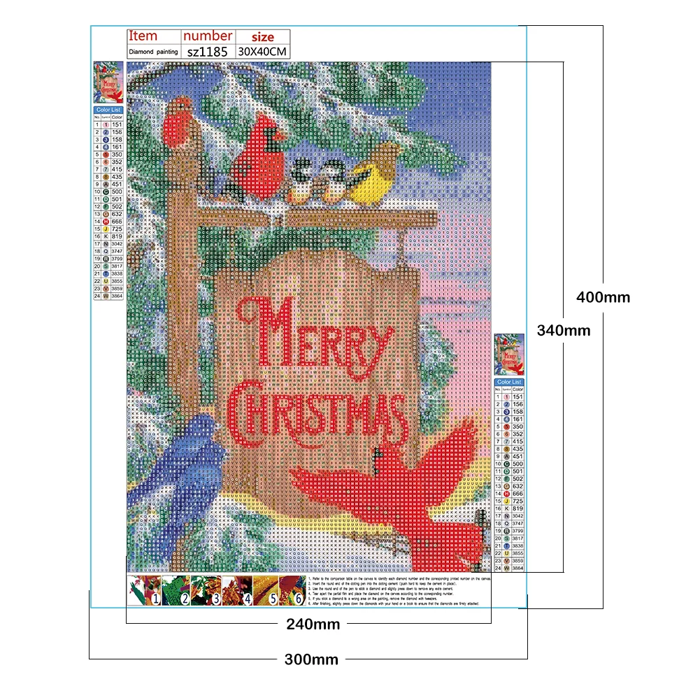 Diamond Painting - Full Round Drill - Snow Bird(30*40cm)