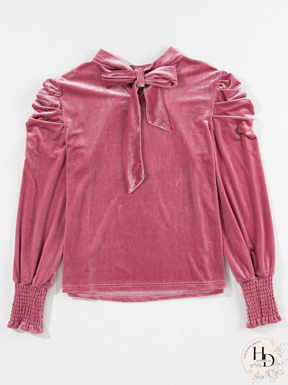 Solid Color Chiffon Loose V-Neck Long Sleeve T-Shirt