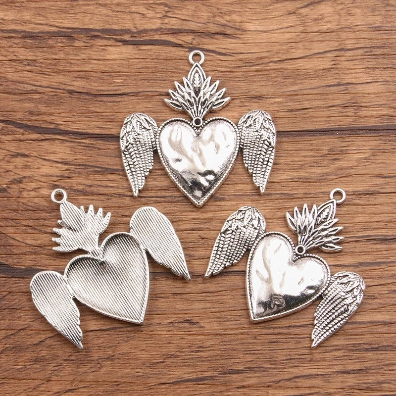 1 Piece Alloy Heart Shape Skull Pendant Jewelry Accessories