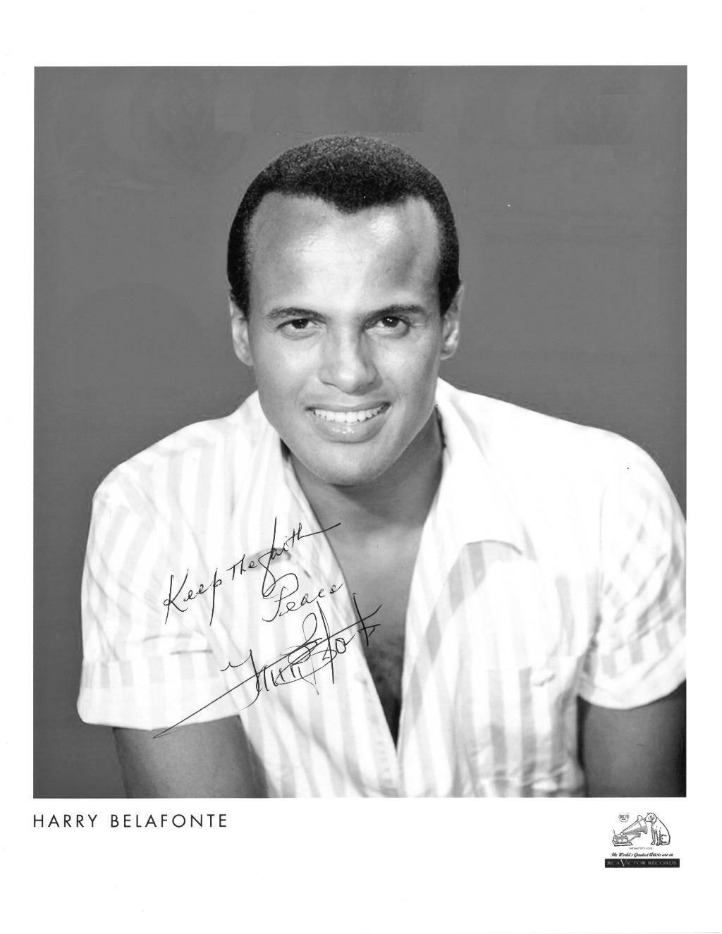 Harry Belafonte Signed Authentic Autographed 8x10 B/W Photo Poster painting PSA/DNA #AG85342