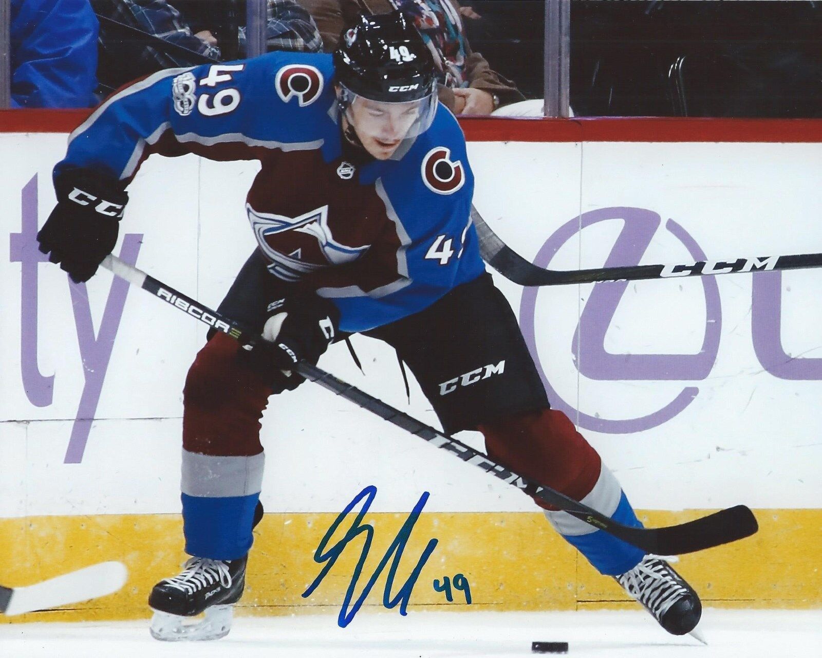 Samuel Sam Girard Signed 8x10 Photo Poster painting Colorado Avalanche Autographed COA C