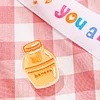 20PCS Cute Cartoon Soft Drinks Acrylic Exam Books Paper Clips Back to School Creative Stationery