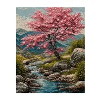 Cherry Tree Stream - Pearls Painting