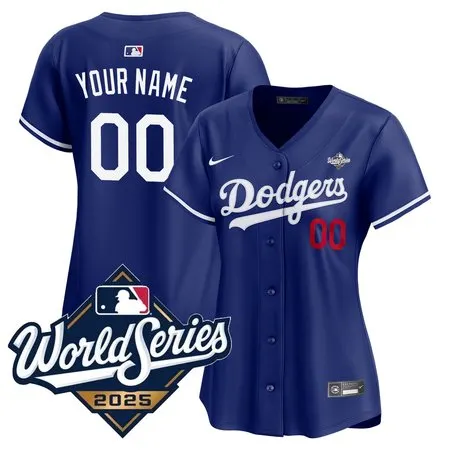 Women's Los Angeles Dodgers Custom Royal 2025 World Series Home Limited Jersey