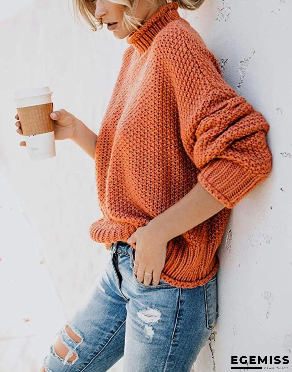 Autumn and Winter New Knitwear Women's Turtleneck Pullover | EGEMISS