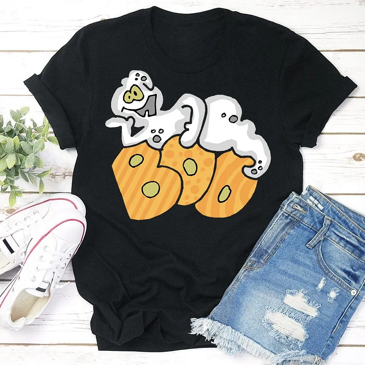 Halloween "Boo" T-shirt Tee -06739