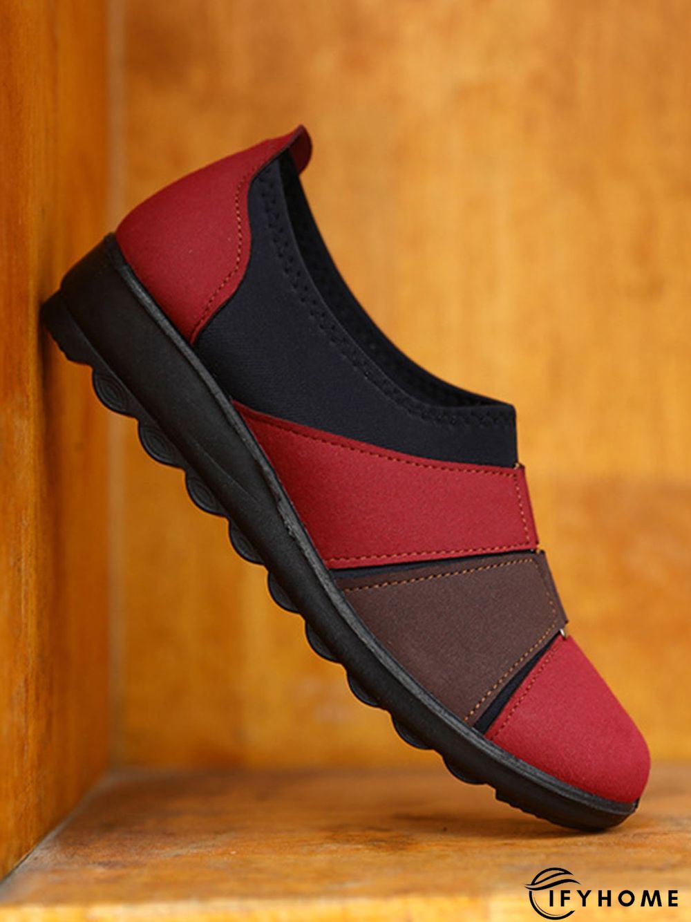 Breathable Color Contrast Stitching Walking Shoes | IFYHOME