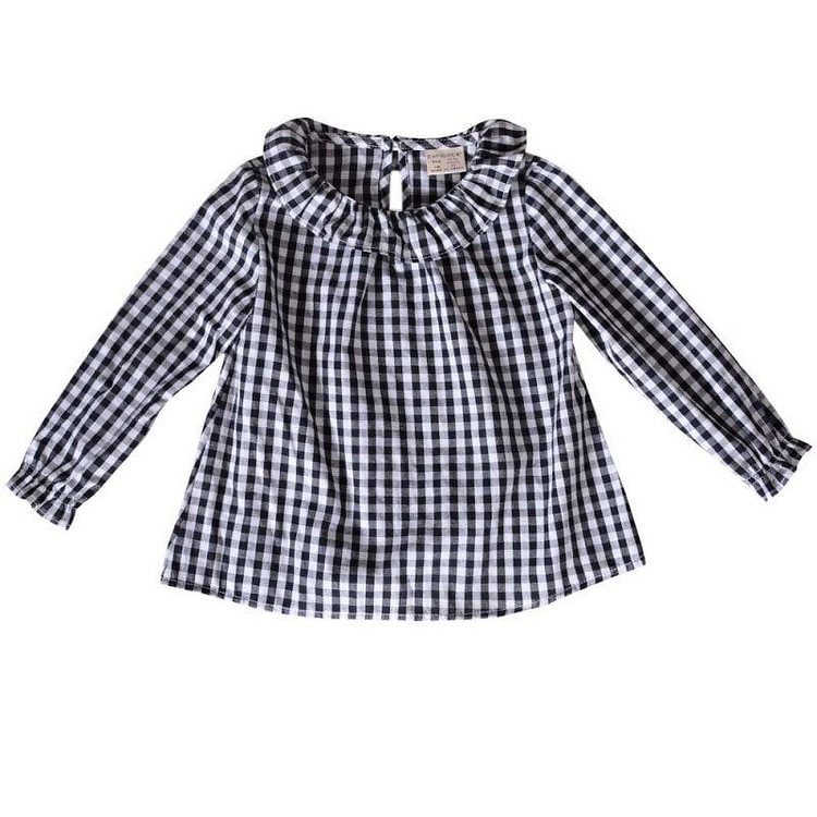 0-2T Baby Girl Clothes Shirt Red Green Black 3-Color Plaid Shirt Girl Clothes Spring Long-Sleeved Fashion Baby Girl Clothes-Mayoulove