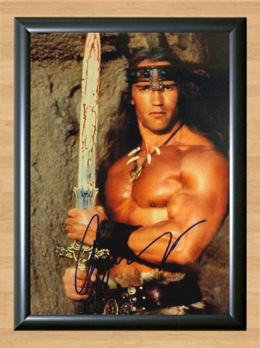 Arnold Schwarzenegger Conan the Barbarian Signed Autographed Photo Poster painting Poster 3 A3 11.7x16.5