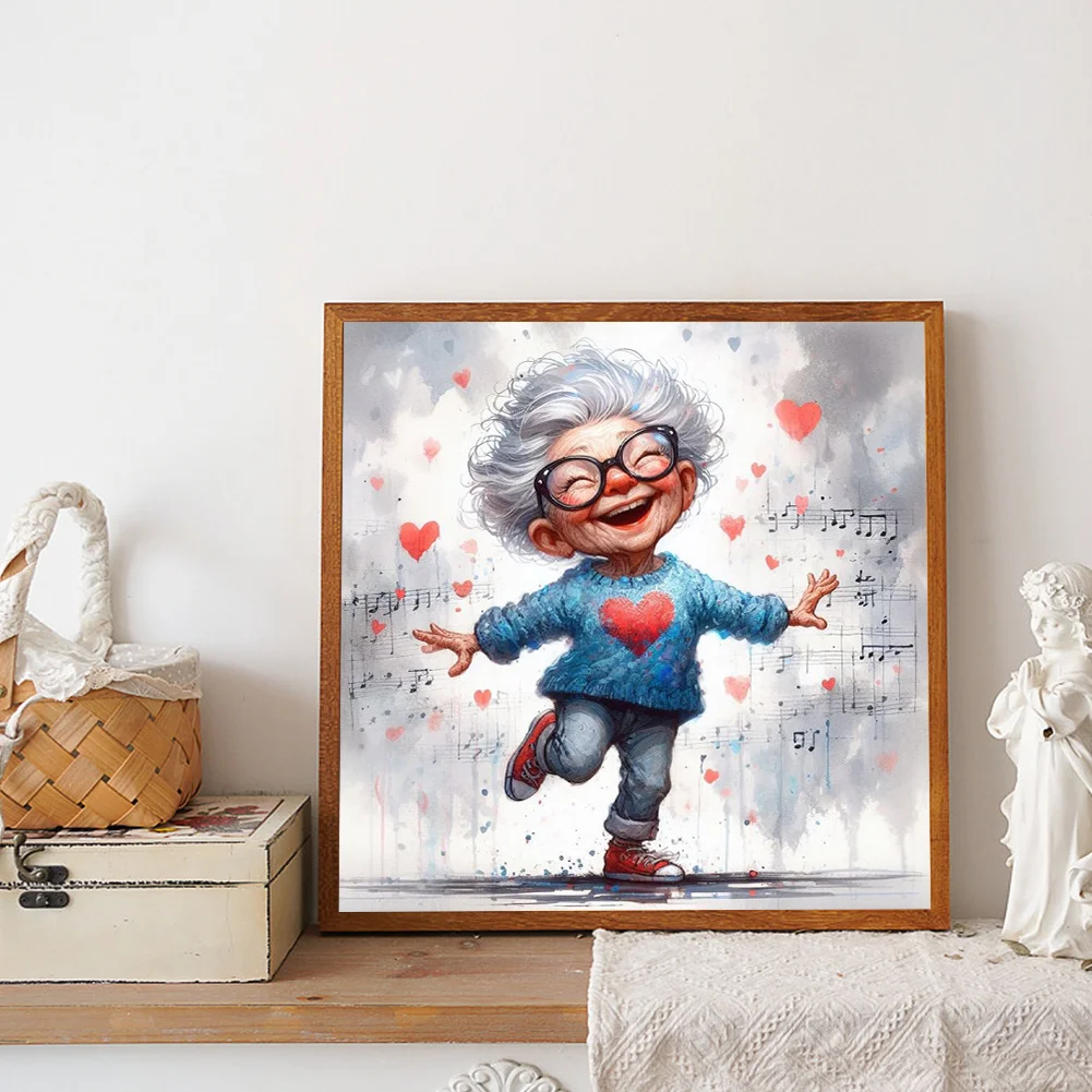 Diamond Painting - Full Round Drill - Old Woman(Canvas|40*40cm)