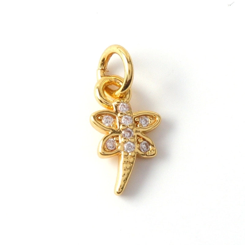 1 Piece Copper Zircon Bee Pendant