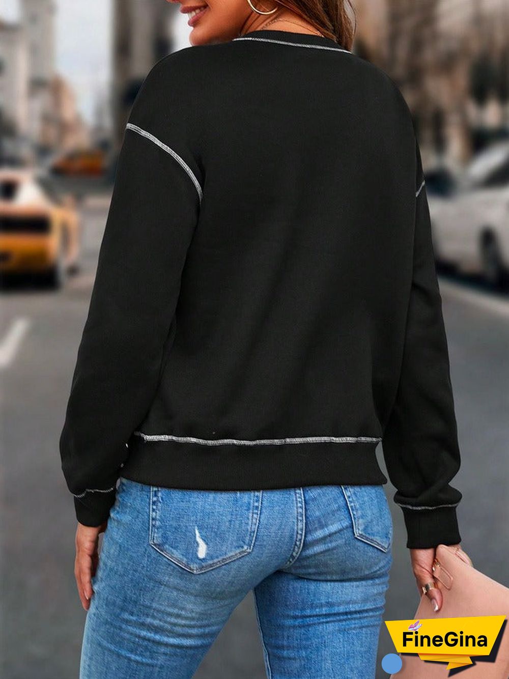 Cool Black Long Sleeve Top