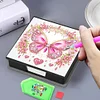 Leather Butterfly Diamond Painting Notecard Box Rhinestones Post It Dispenser