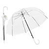 52 Inch Large Clear Bubble Umbrella Bulk with Classic Hook Handle Decorative Clear Wedding Dome Umbrella with Thank You Tags and Rope Guest Souvenirs for Wedding Party Bridal Favors