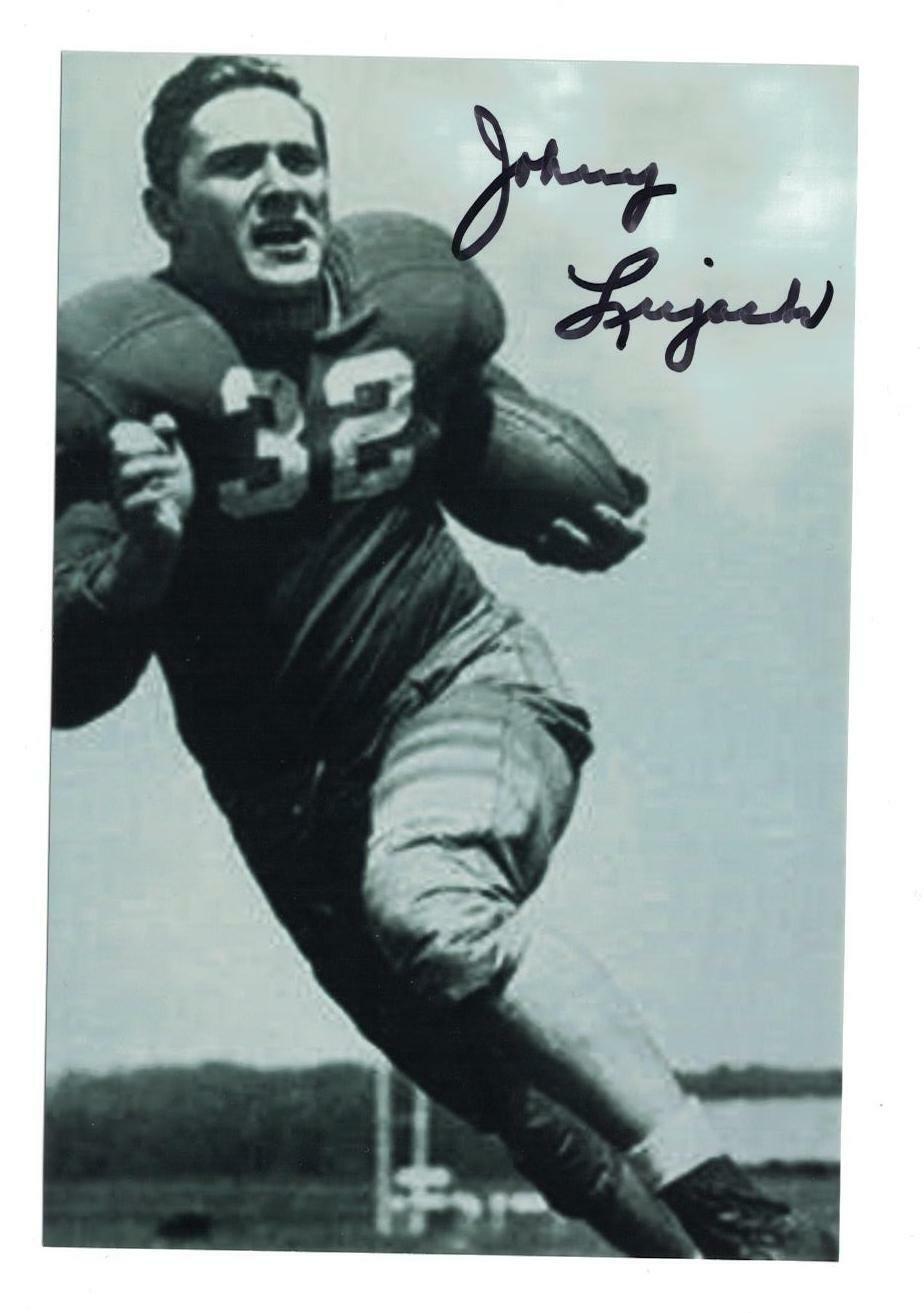 Johnny Lujack Signed Autographed Photo Poster painting Notre Dame 1947 Heisman Trophy Bears C