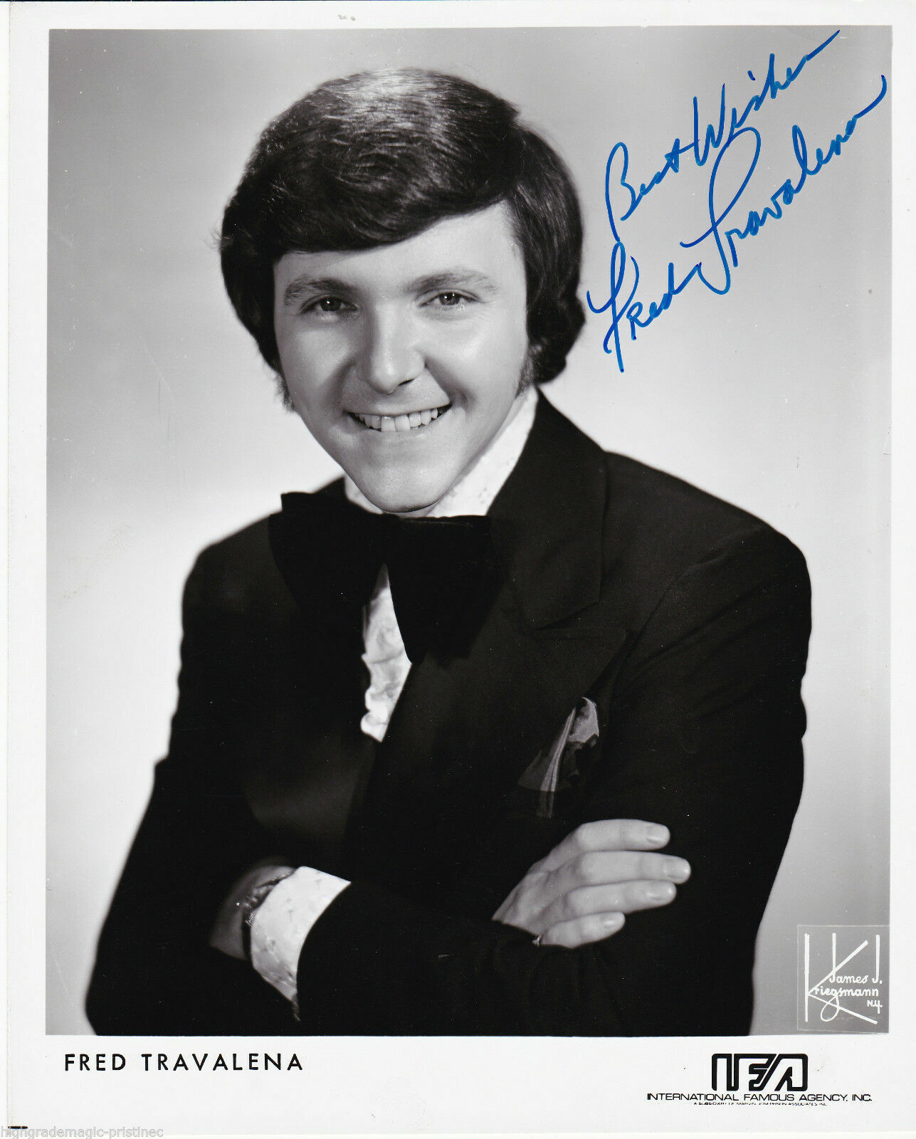 FRED TRAVALENA (DECEASED) AUTOGRAPHED SIGNED 8X10 COMEDIAN IN TUX