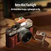 Retro Style Compact On-Camera Flash Adjustable Power Photography Auxiliary Lighting Lamp