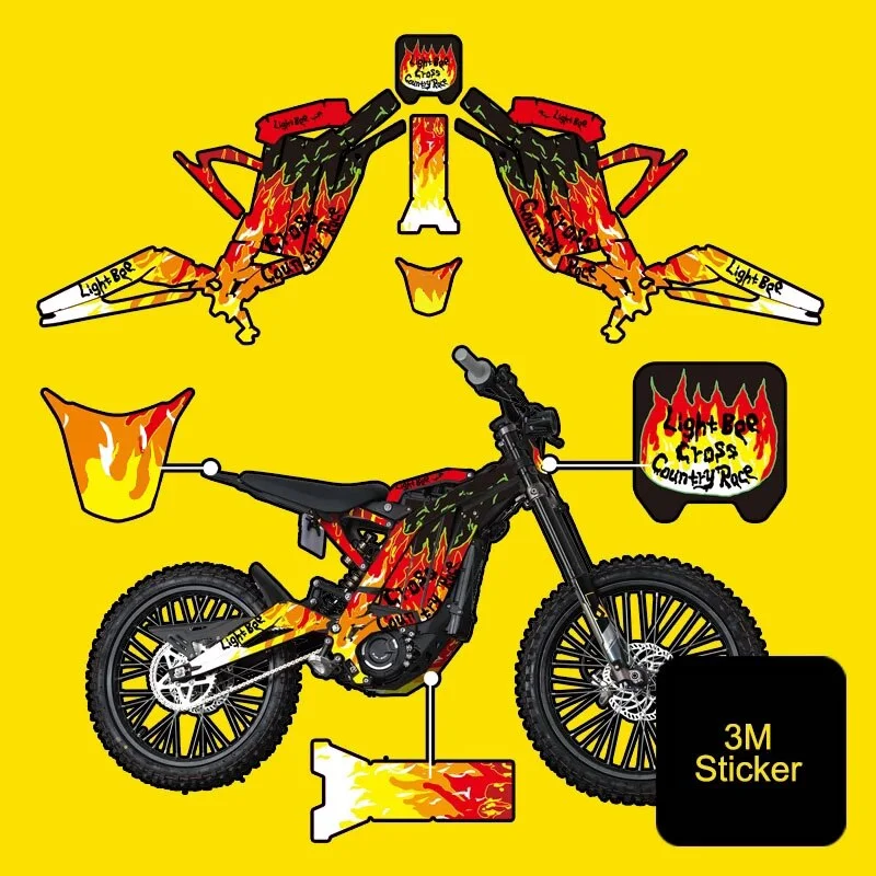 For SUR-RON surron Light Bee & Light Bee X Off-Road Motorcycle Accessories 3MM Full Set Decals Body Sticker