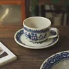 Vintage English Ceramic Coffee Cups and Saucers - Fairy Tale Couple Tableware