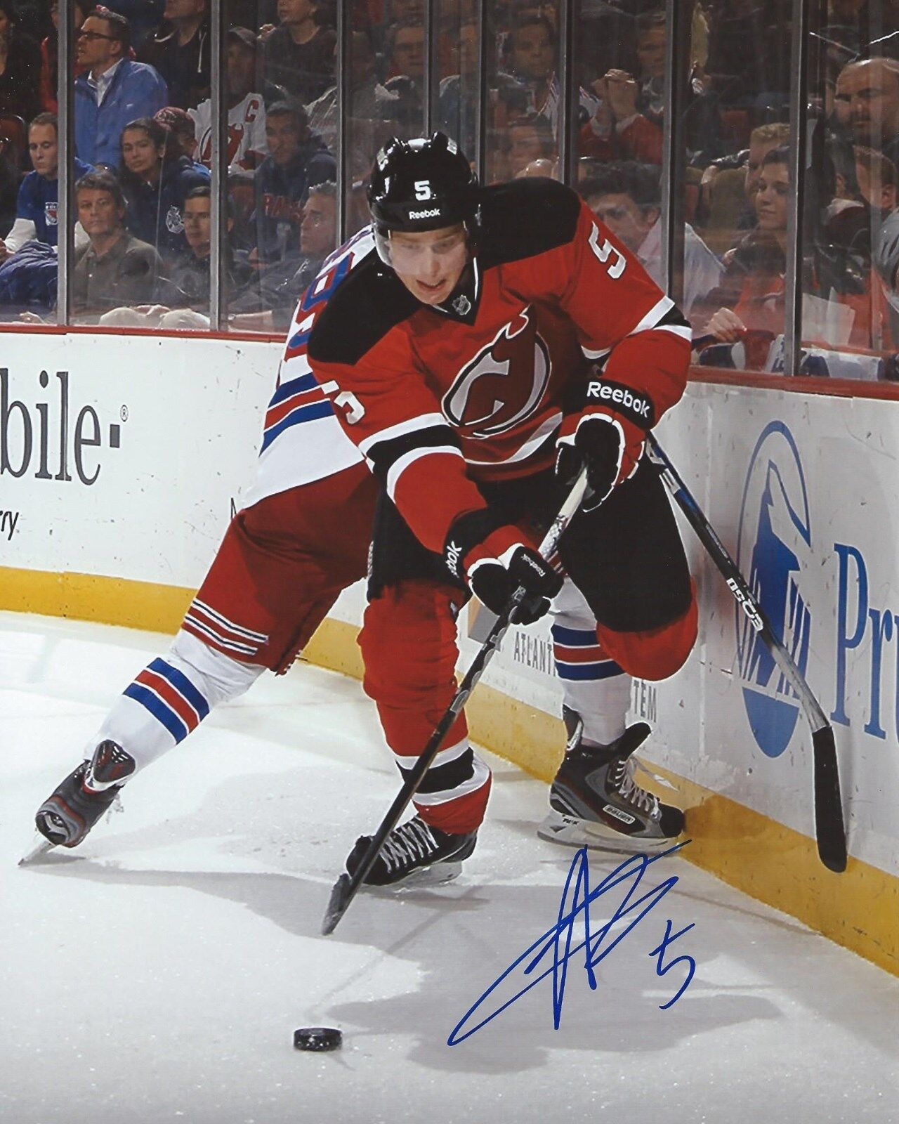 Adam Larsson Signed 8x10 Photo Poster painting New Jersey Devils Autographed COA E