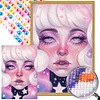 uk.everydayedeals (Limited Stock)Diamond Painting - Round AB Drills - Dark Candy Girl(45*65cm)