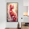 Flowers Cat - Diamond Painting - Full Round Drill (Canvas|40*70cm)