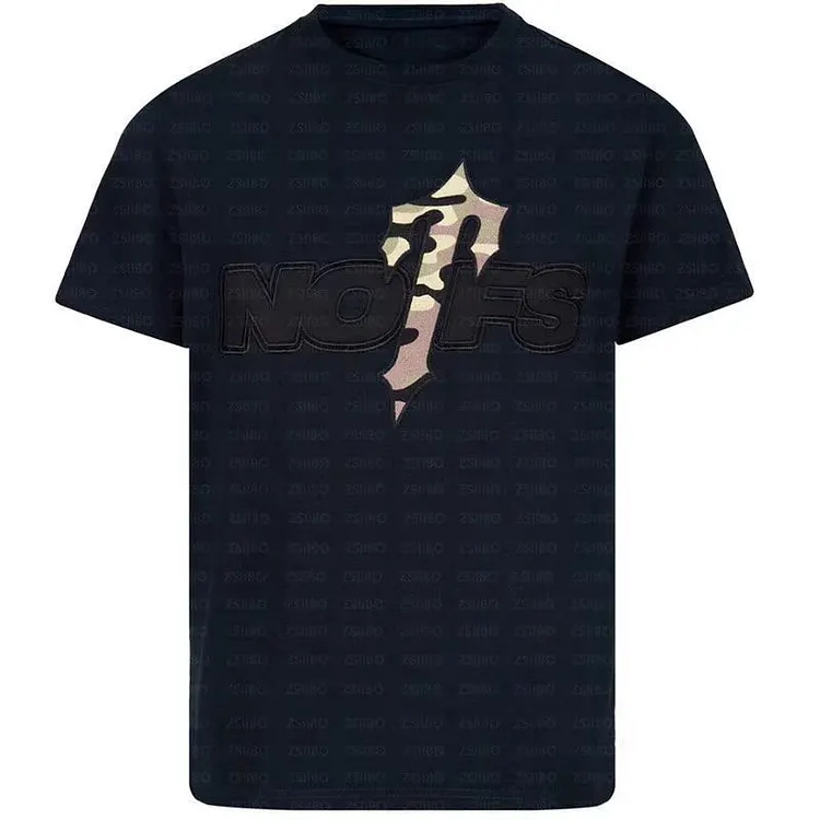 Casual suit欧美新款NOFS字母印花短袖短裤宽松Y2K嘻哈运动套装