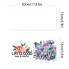 (US Only)6PCS DIY Diamond Art Greeting Cards Creative Birthday Card Kit Gifts (Butterfly)