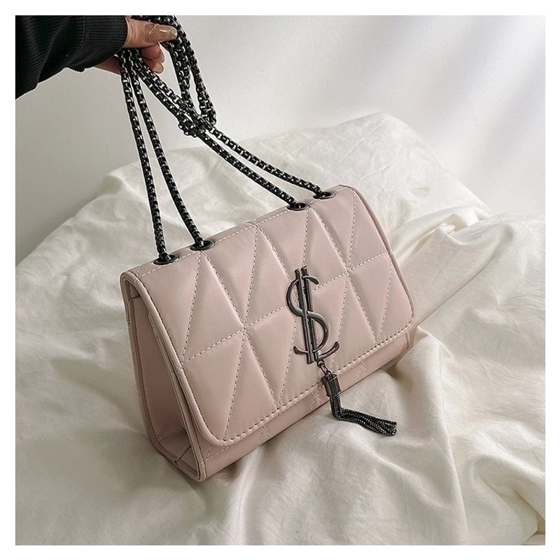 Women’s Pu Leather Solid Color Basic Classic Style Square Magnetic Buckle Crossbody Bag Underarm Bag
