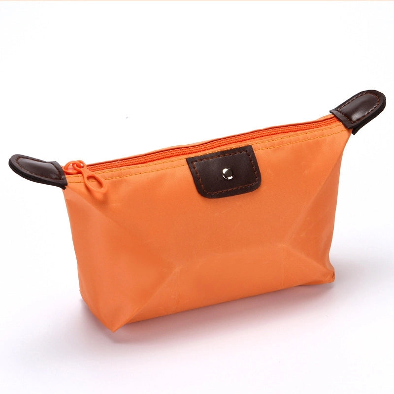 Women’s Medium All Seasons Nylon Solid Color Basic Dumpling Shape Zipper Cloud Shape Bag Cosmetic Bag