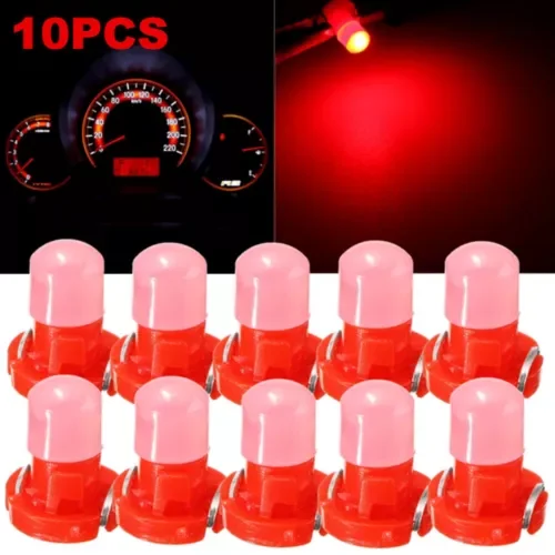 Dronehint T3 Neo Wedge LED Bulbs Cluster Car Instrument Dash Climate Base Lights Parts Red (For: Acura) Parts