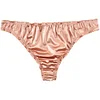 Men Solid Satin Ruffle Panties Sexy Thongs