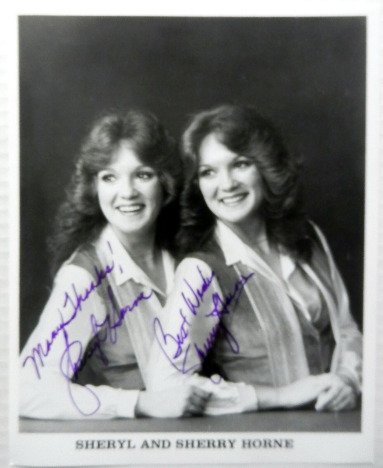 SHERYL & SHERRY HORNE 8 x 10 PROMO Photo Poster painting COUNTRY WESTERN Christian Duo