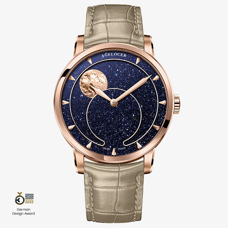 Agelocer Astronomer Men's Automatic Mechanical Moonphase - Natural