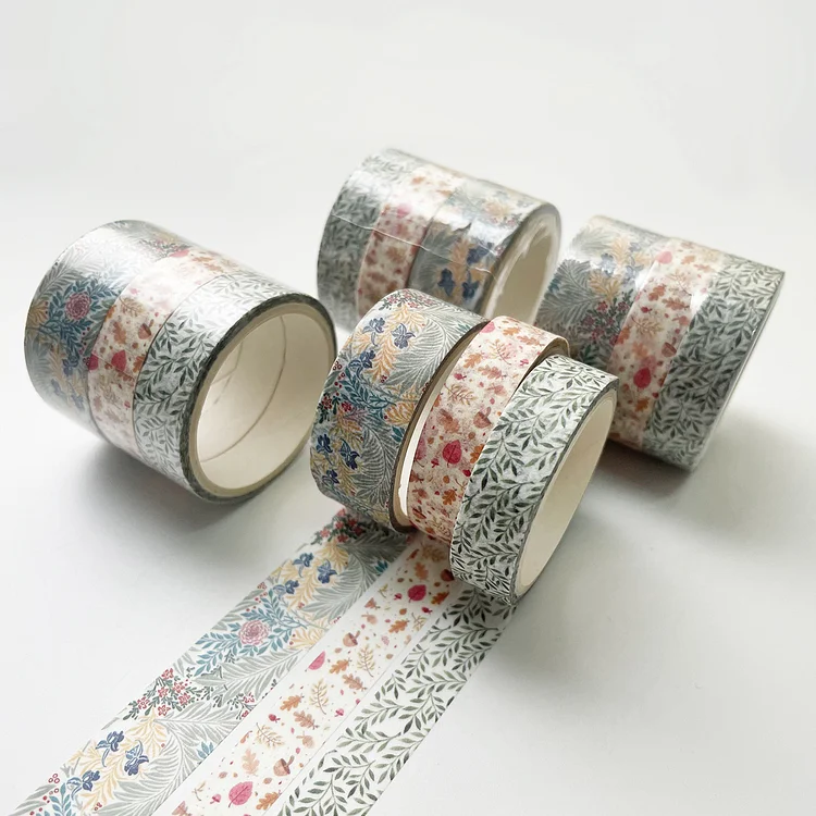 JOURNALSAY 3 Pcs/Set Simple Fresh Washi Tape Kawaii Journal Material