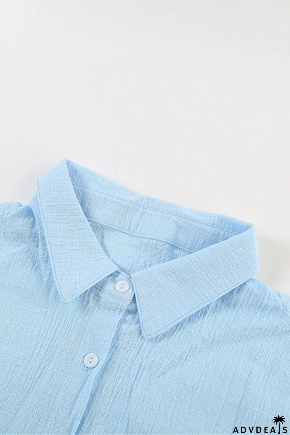 Turn-down Collar Button Front Tank