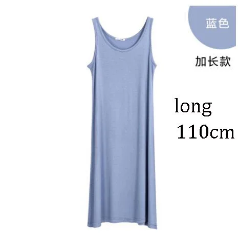 2020 Women's fashion Modal Dress Spaghetti Vest 82 to 110cm Long Under dress Spring and summer Ladies Casual Dresses