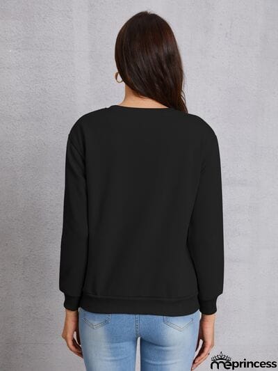 BE MINE WINE Round Neck Long Sleeve Sweatshirt