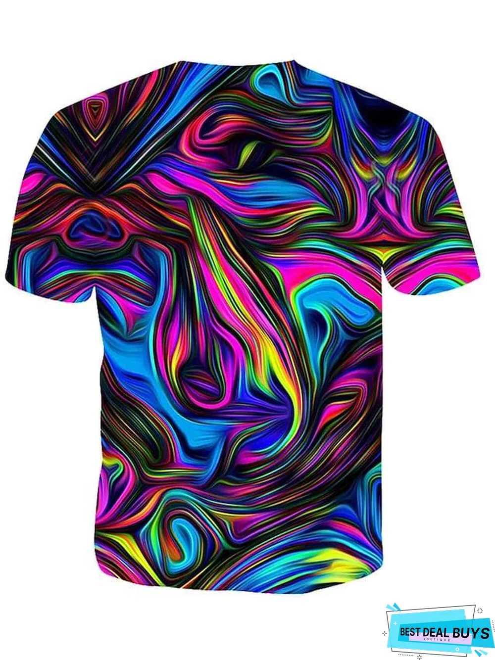Men's T-Shirt Graphic Abstract Print Short Sleeve Daily Tops