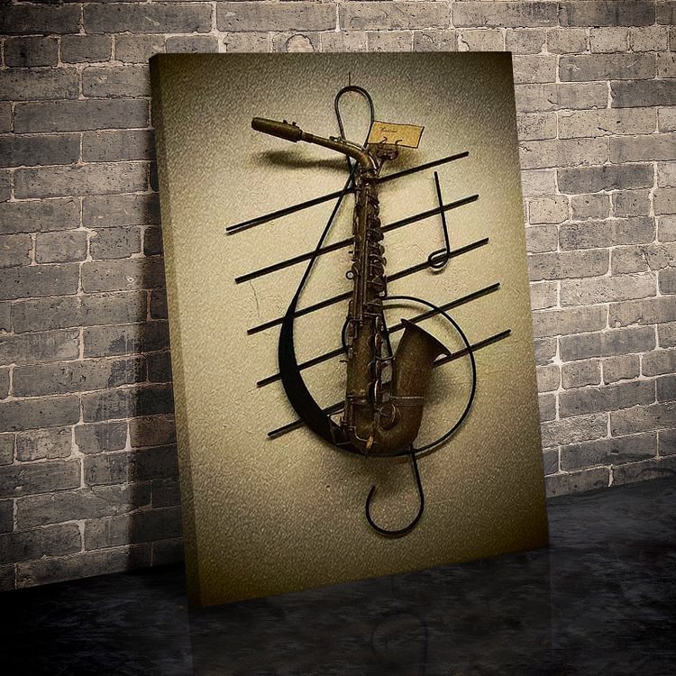 Musical Saxophone Canvas Wall Art